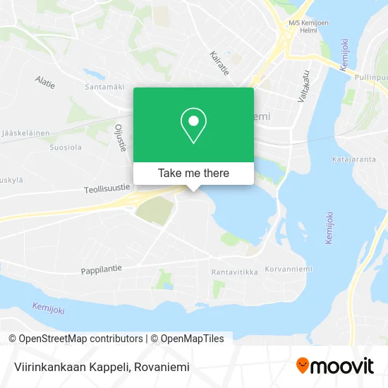 Viirinkankaa Chapel map