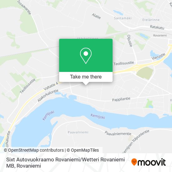 Sixt Autovuokraamo Rovaniemi / Wetteri Rovaniemi MB map