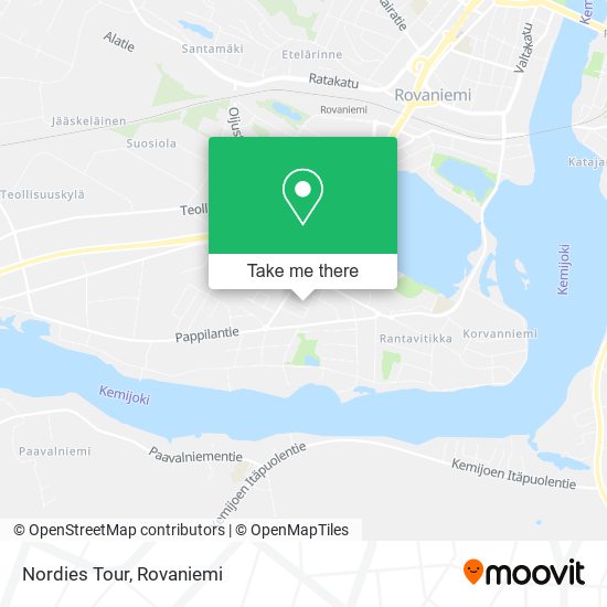 Nordies Tour map