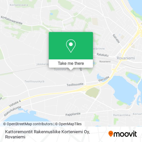 Kattoremontit Rakennusliike Korteniemi Oy map