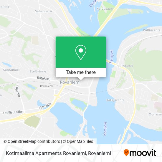 Kotimaailma Apartments Rovaniemi map