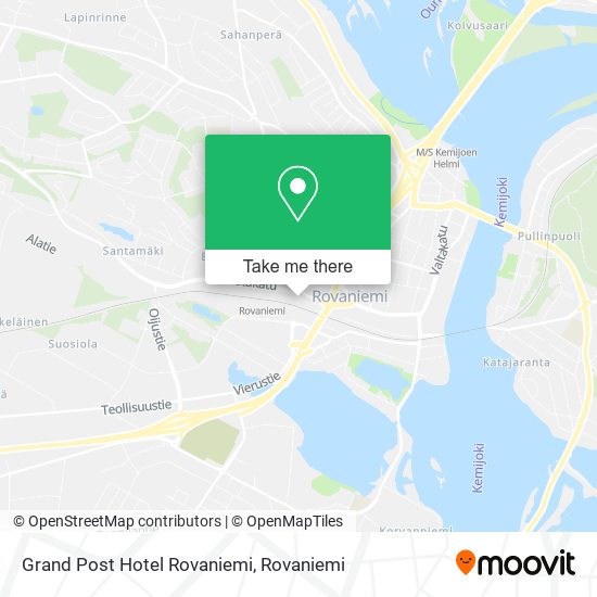 Grand Post Hotel Rovaniemi map