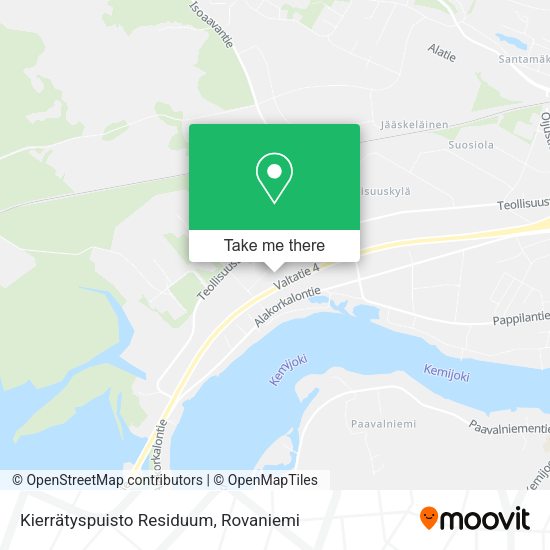 Kierrätyspuisto Residuum map