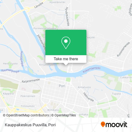 How to get to Kauppakeskus Puuvilla in Pori by Bus?