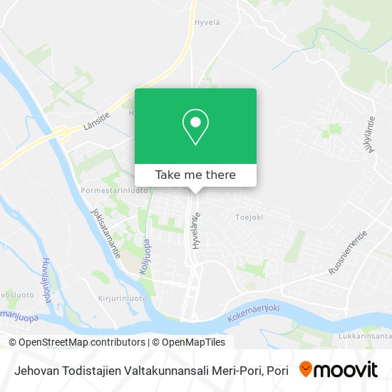 Jehovan Todistajien Valtakunnansali Meri-Pori map