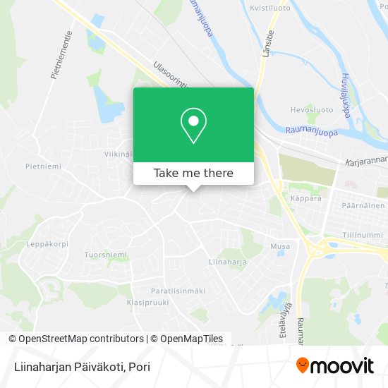 How to get to Liinaharjan Päiväkoti in Pori by Bus?