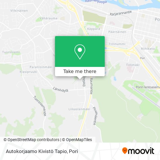 Autokorjaamo Kivistö Tapio map
