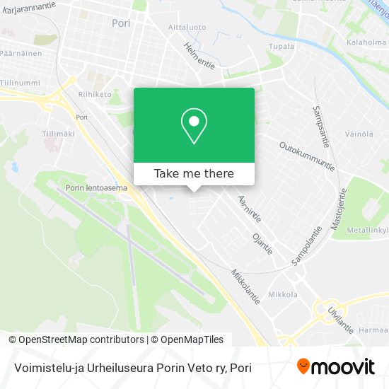 Voimistelu-ja Urheiluseura Porin Veto ry map