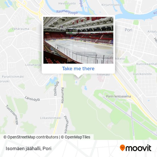 Isomäen jäähalli map