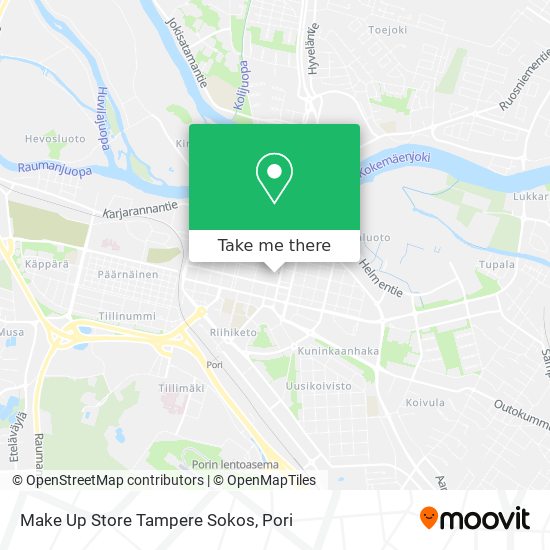 Make Up Store Tampere Sokos map