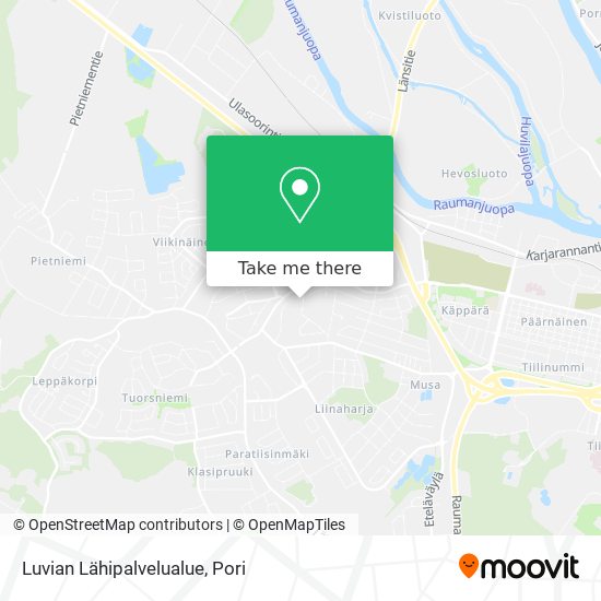 Luvian Lähipalvelualue map