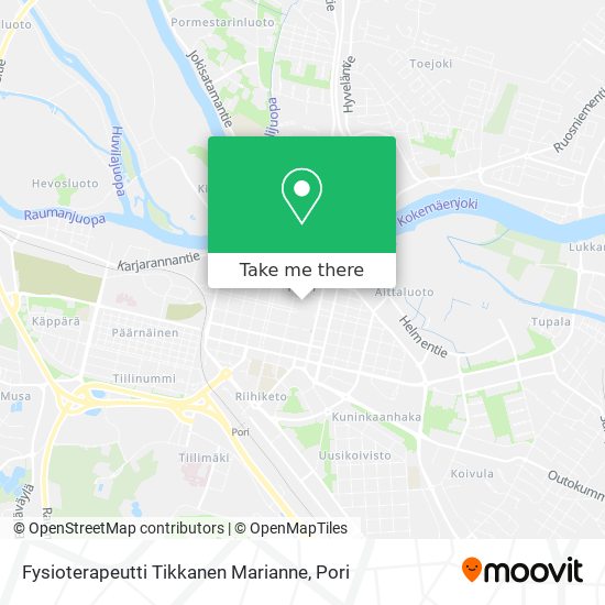 Fysioterapeutti Tikkanen Marianne map