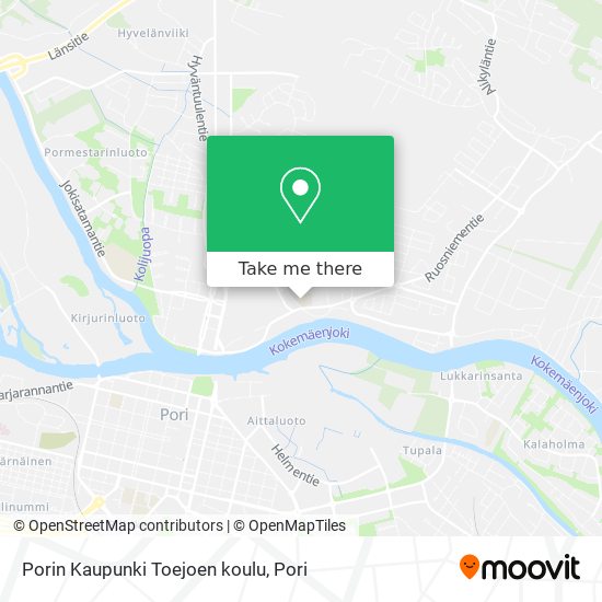 Porin Kaupunki Toejoen koulu map