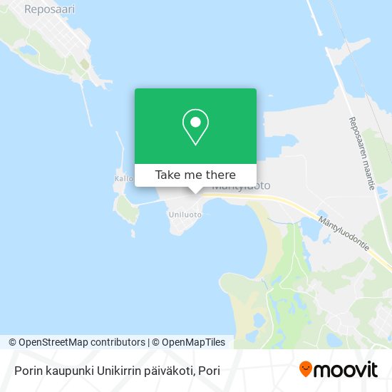 Porin kaupunki Unikirrin päiväkoti map