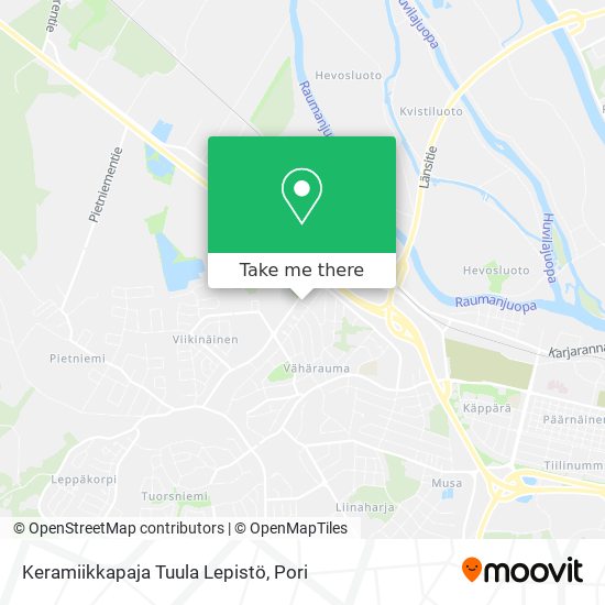 Keramiikkapaja Tuula Lepistö map