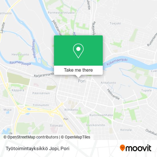 Työtoimintayksikkö Jopi map