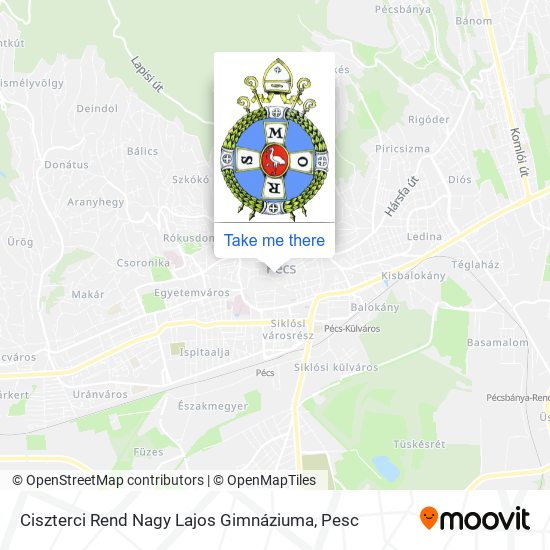 Ciszterci Rend Nagy Lajos Gimnáziuma map