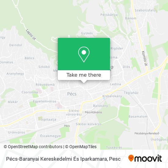 Pécs-Baranyai Kereskedelmi És Iparkamara map