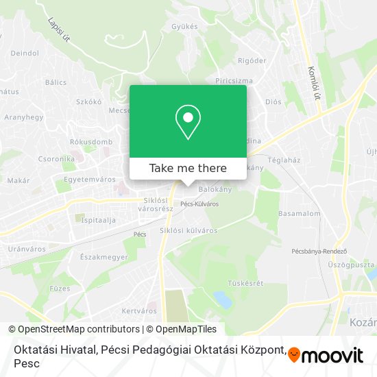 Oktatási Hivatal, Pécsi Pedagógiai Oktatási Központ map