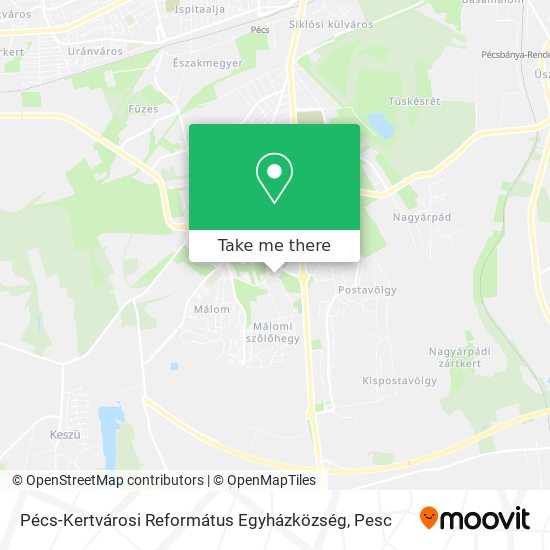 Pécs-Kertvárosi Református Egyházközség map