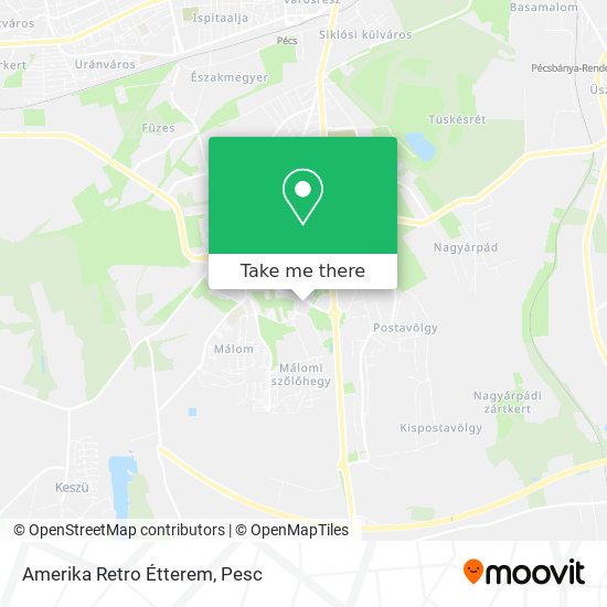 Amerika Retro Étterem map
