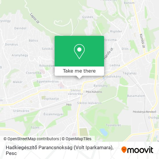 Hadkiegészítő Parancsnokság (Volt Iparkamara) map