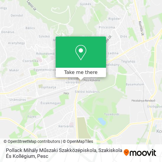 Pollack Mihály Műszaki Szakközépiskola, Szakiskola És Kollégium map