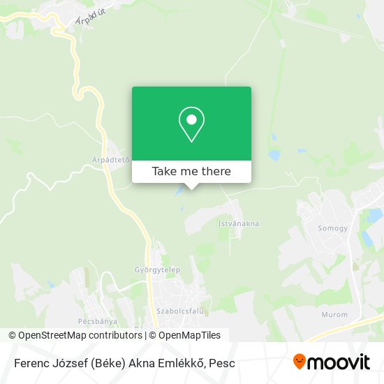 Ferenc József (Béke) Akna Emlékkő map