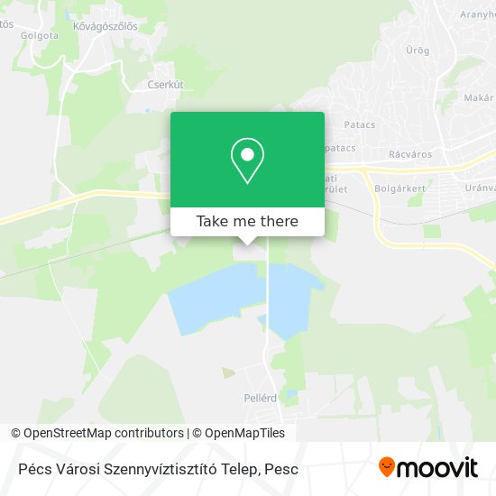 Pécs Városi Szennyvíztisztító Telep map