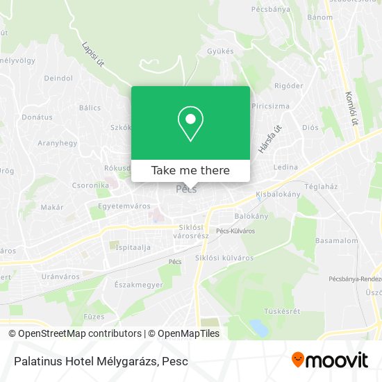 Palatinus Hotel Mélygarázs map