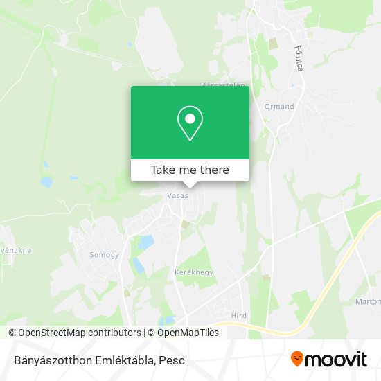 Bányászotthon Emléktábla map