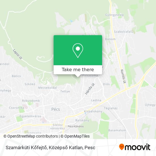 Szamárkúti Kőfejtő, Középső Katlan map