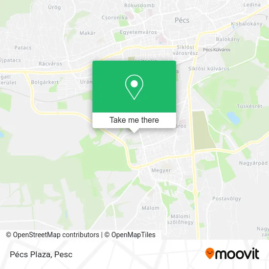 Pécs Plaza map
