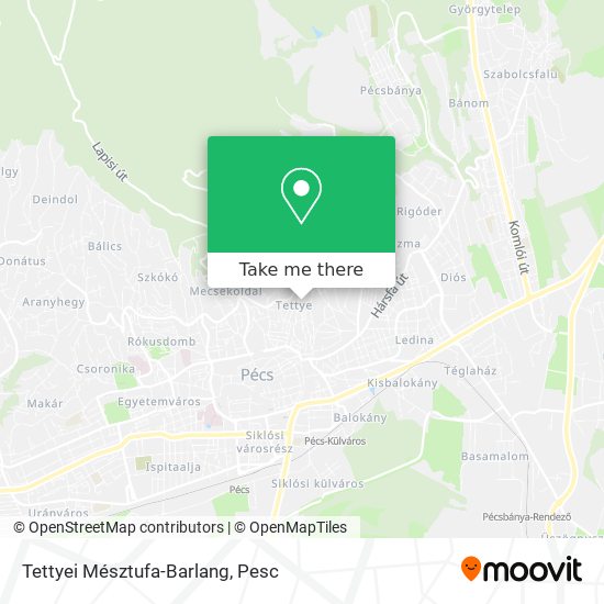 Tettyei Mésztufa-Barlang map