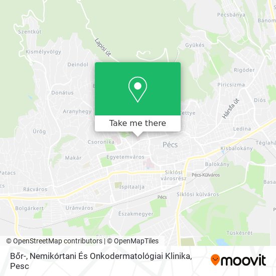 Bőr-, Nemikórtani És Onkodermatológiai Klinika map