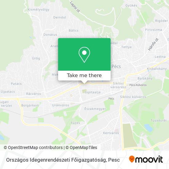 Országos Idegenrendészeti Főigazgatóság map