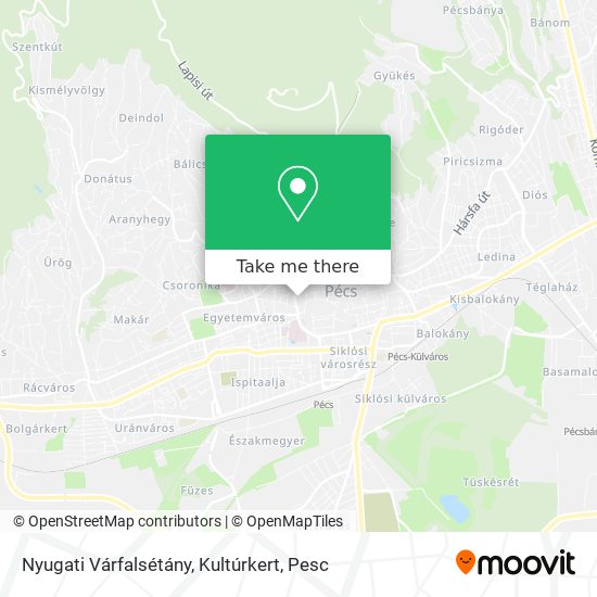 Nyugati Várfalsétány, Kultúrkert map