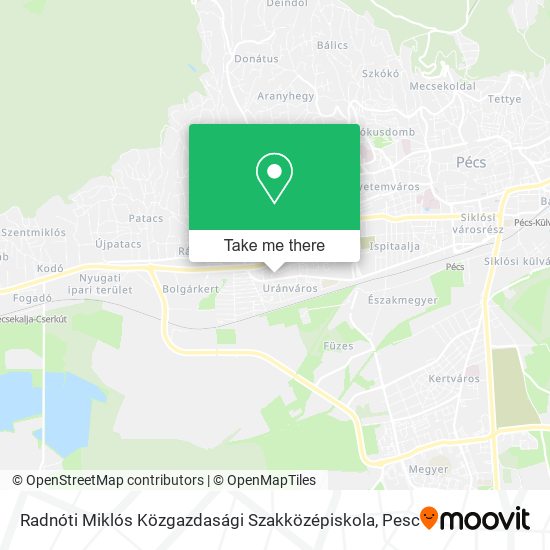 Radnóti Miklós Közgazdasági Szakközépiskola map