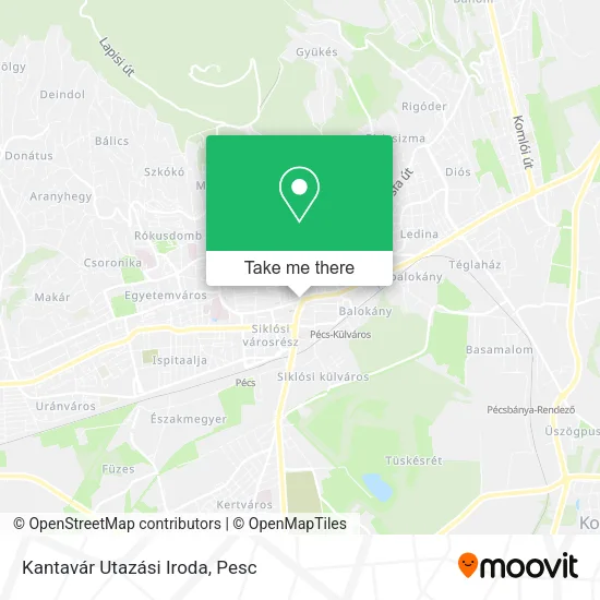 Kantavár Utazási Iroda map