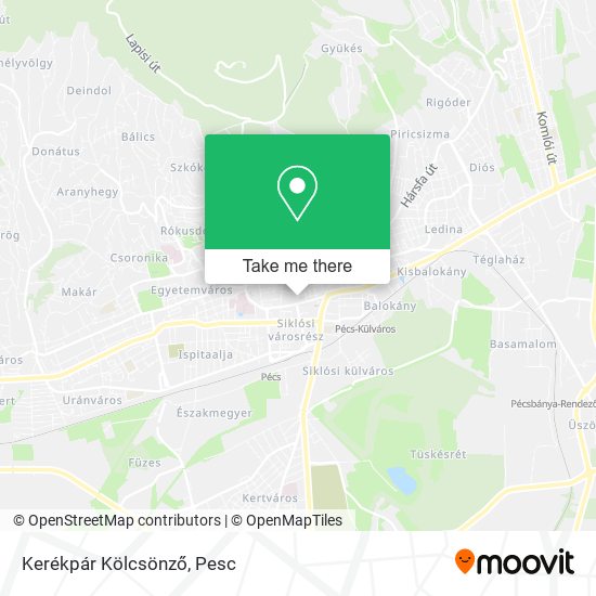 Kerékpár Kölcsönző map