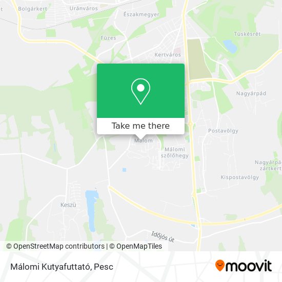 Málomi Kutyafuttató map