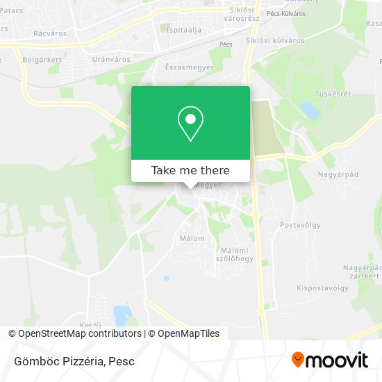 Gömböc Pizzéria map