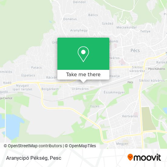 Aranycipó Pékség map