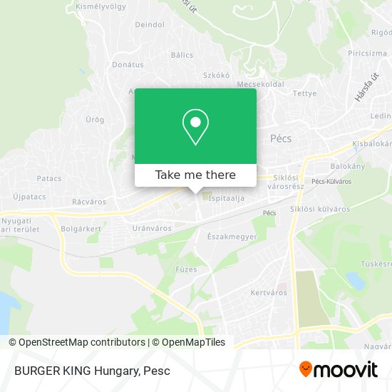 BURGER KING Hungary map