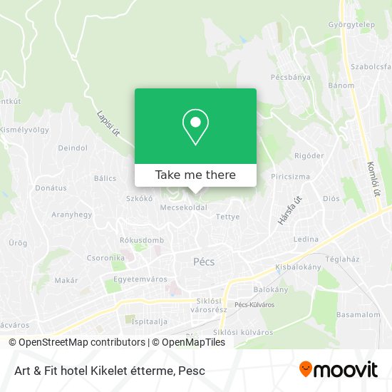 Art & Fit hotel Kikelet étterme map