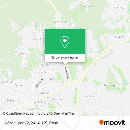 Kőrös utca (2, 2A, 4, 12) map
