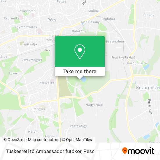 Tüskésréti tó Ambassador futókör map