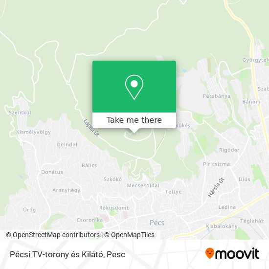 Pécsi TV-torony és Kilátó map