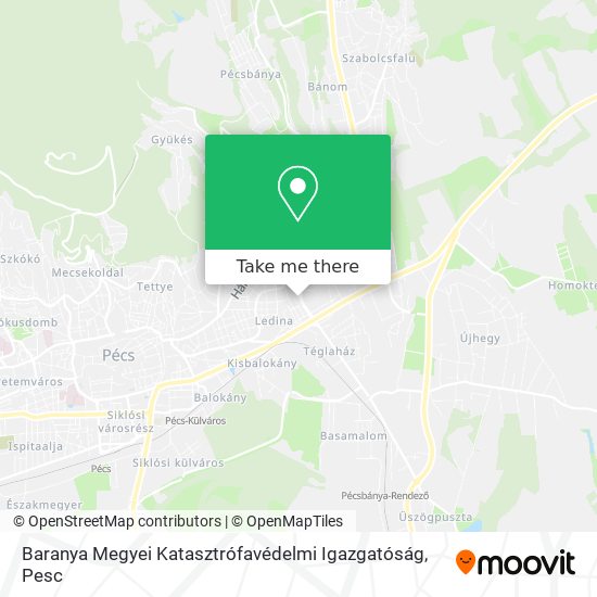 Baranya Megyei Katasztrófavédelmi Igazgatóság map