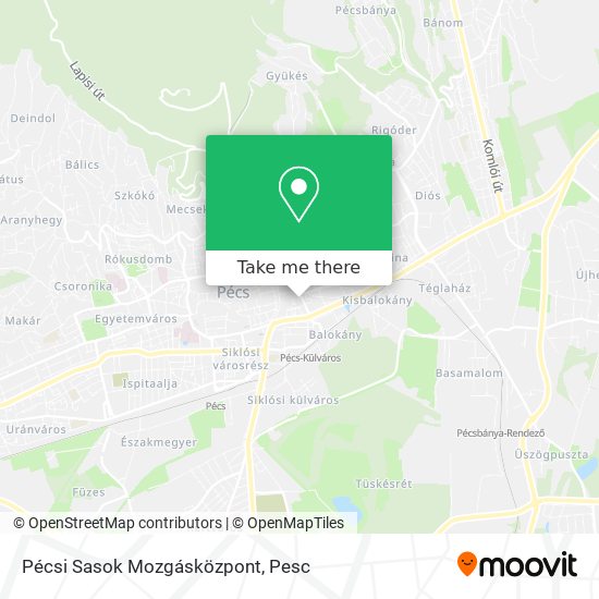 Pécsi Sasok Mozgásközpont map
